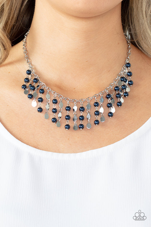 Wall Street Stylist - Blue Necklace - Paparazzi Accessories