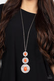 Talisman Trendsetter - Orange Necklace - Paparazzi Accessories