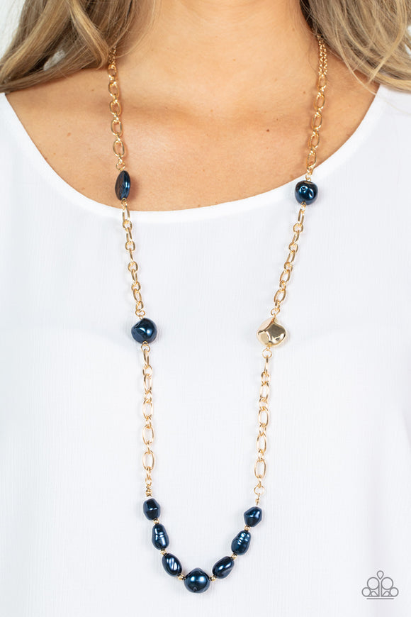 Pardon My FABULOUS - Blue Necklace - Paparazzi Accessories