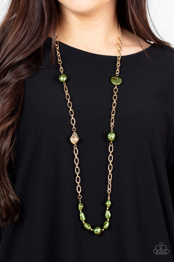 Pardon My FABULOUS - Green Necklace - Paparazzi Accessories