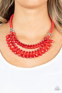 All Across the GLOBETROTTER - Red Necklace - Paparazzi Accessories