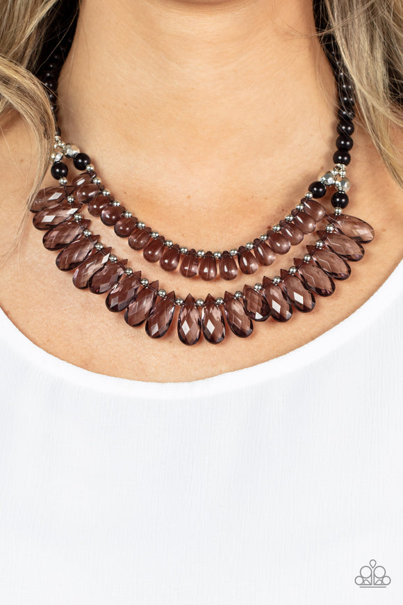 All Across the GLOBETROTTER - Black Necklace - Paparazzi Accessories