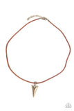 pharaohs-arrow-brass-mens necklace-paparazzi-accessories