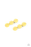 charismatically-citrus-yellow-hair clip-paparazzi-accessories