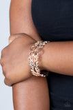 Dressed to FRILL - Rose Gold Bracelet - Paparazzi Accessories