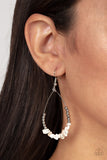 Come Out of Your SHALE - White Earrings - Paparazzi Accessories