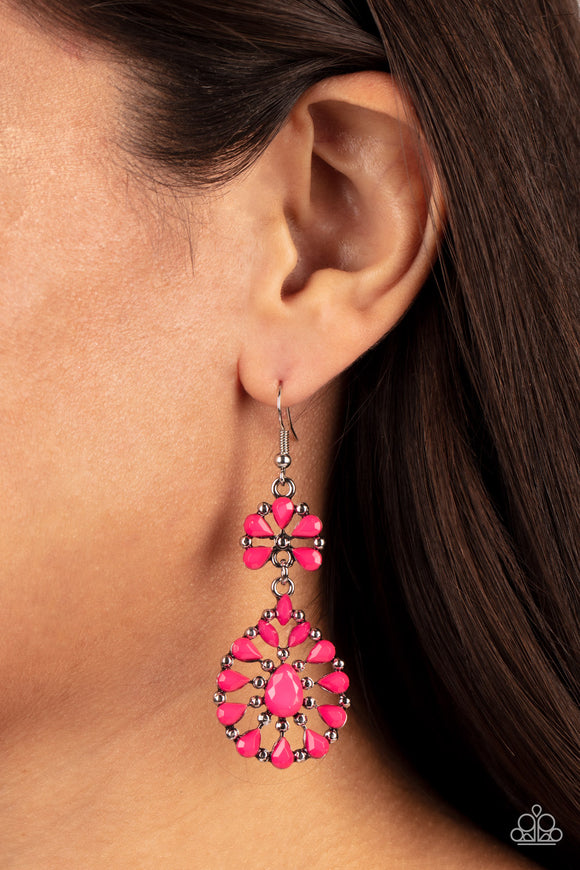 Posh Palooza - Pink Earrings - Paparazzi Accessories