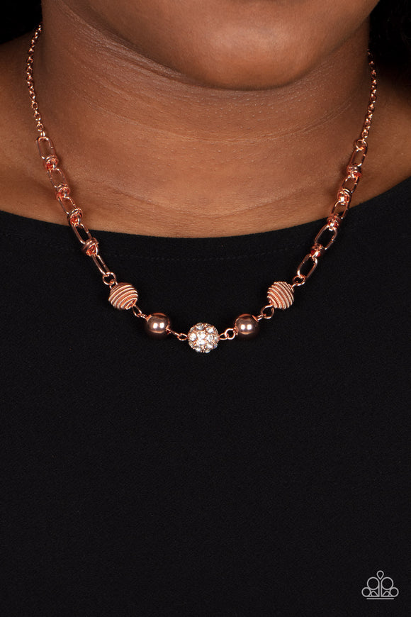 Taunting Twinkle - Copper Necklace - Paparazzi Accessories
