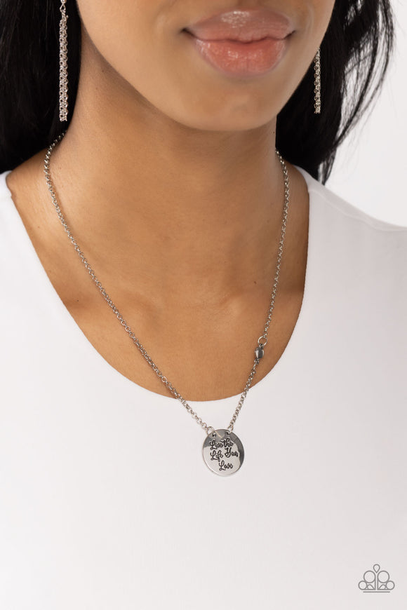 Live The Life You Love - Silver Necklace - Paparazzi Accessories
