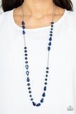 Shoreline Shimmer - Blue Necklace - Paparazzi Accessories