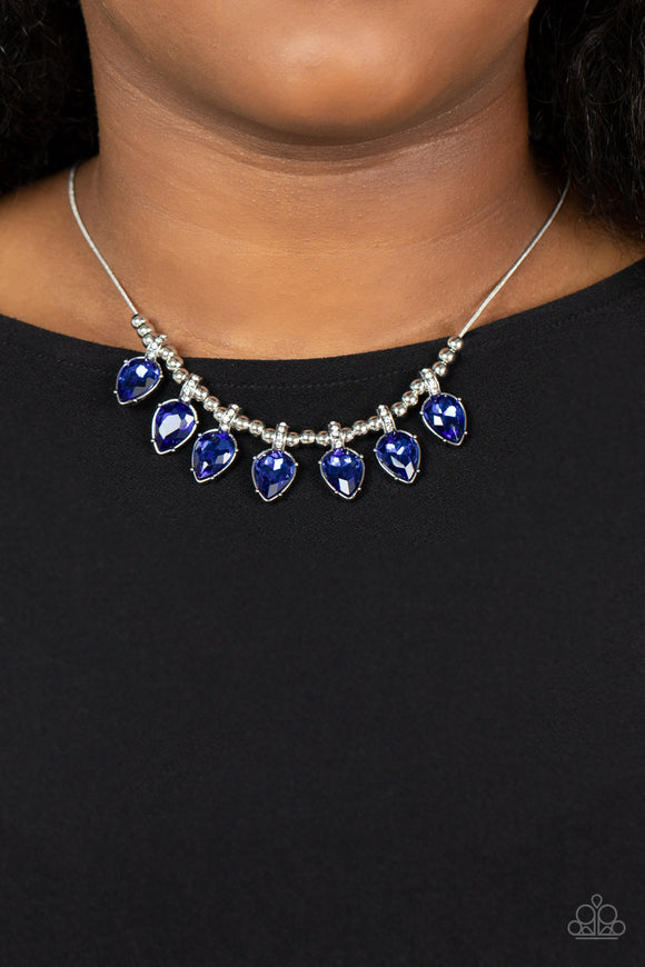 Crown Jewel Couture - Blue Necklace - Paparazzi Accessories