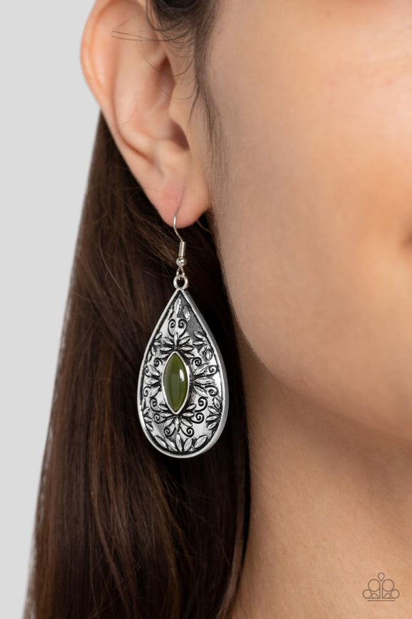 Two PERENNIALS in a Pod - Green Earrings - Paparazzi Accessories