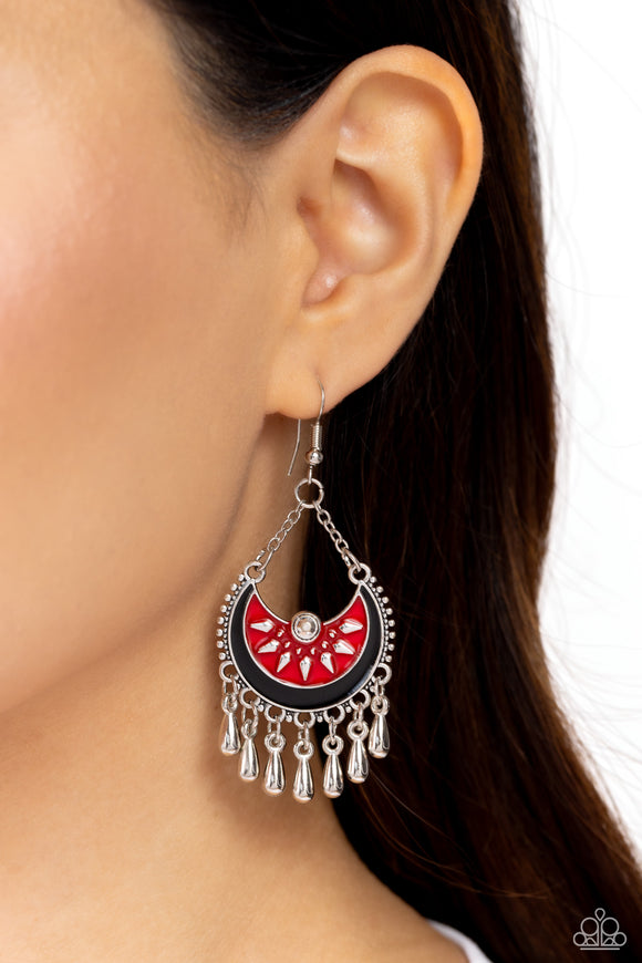 I Just Need CHIME - Red Earrings - Paparazzi Accessories