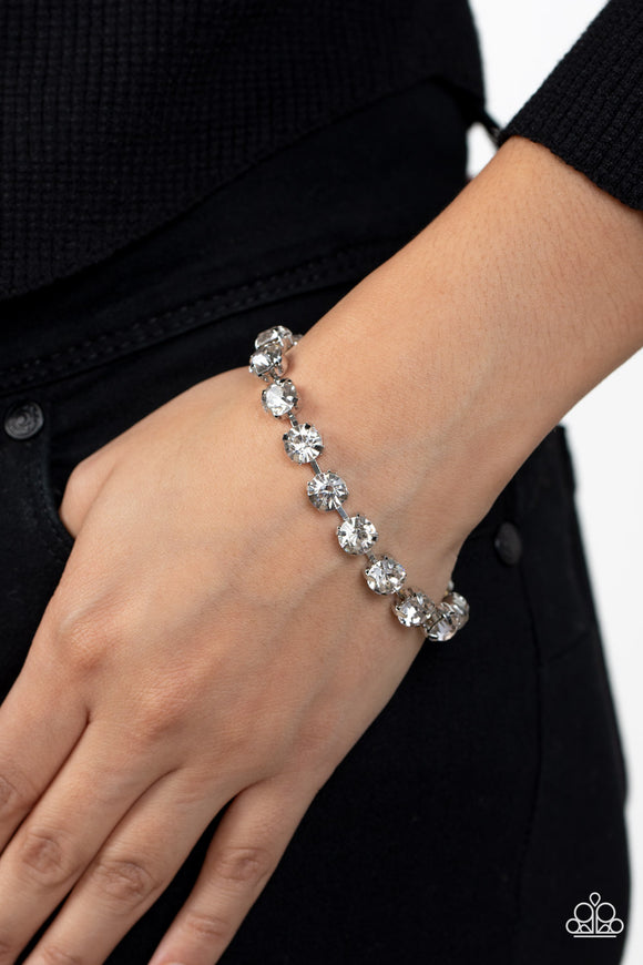 A-Lister Afterglow - White Bracelet - Paparazzi Accessories