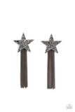 superstar-solo-black-post earrings-paparazzi-accessories
