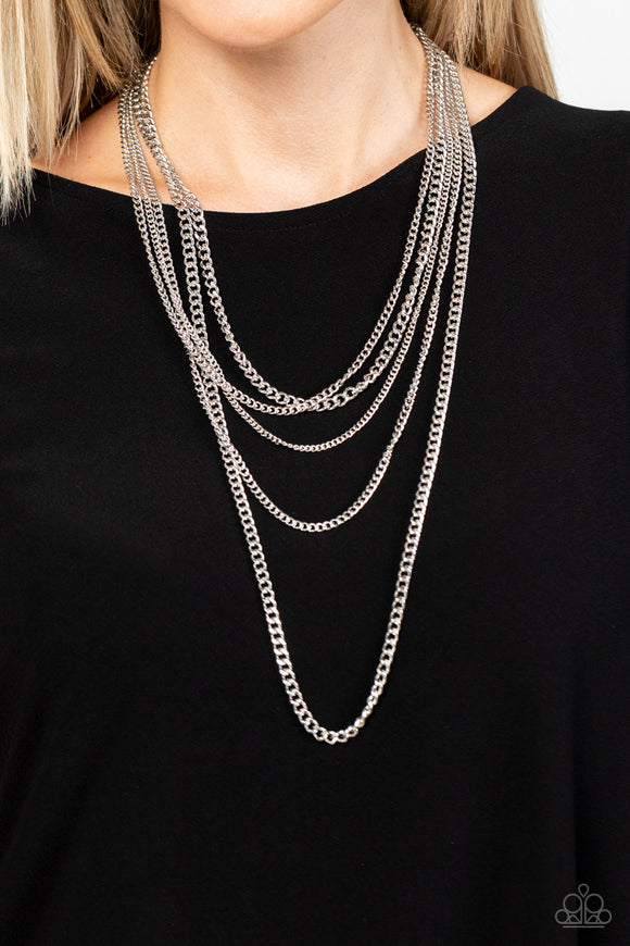 Top of the Food Chain - Silver Necklace - Paparazzi Accessories