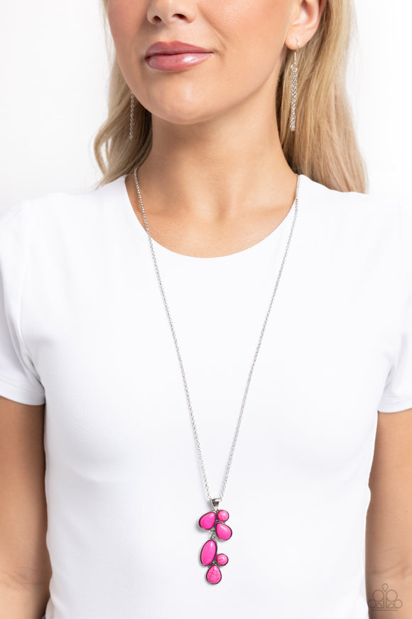 Wild Bunch Flair - Pink Necklace - Paparazzi Accessories