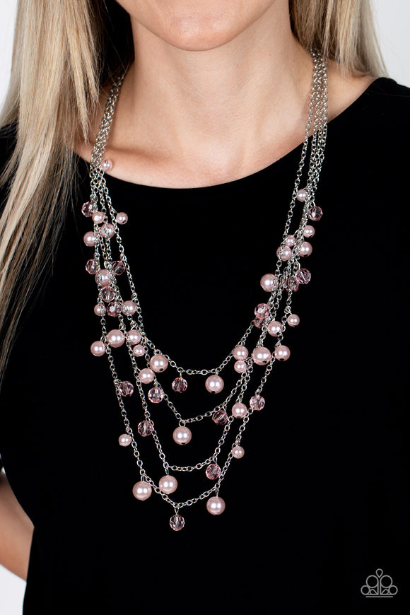 Vintage Virtuoso - Pink Necklace - Paparazzi Accessories