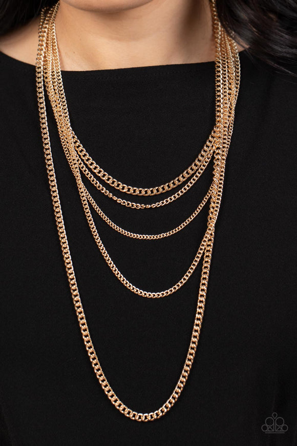 Top of the Food Chain - Gold Necklace - Paparazzi Accessories