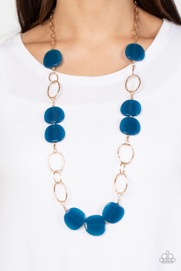 Posh Promenade - Blue - Blue Necklace - Paparazzi Accessories