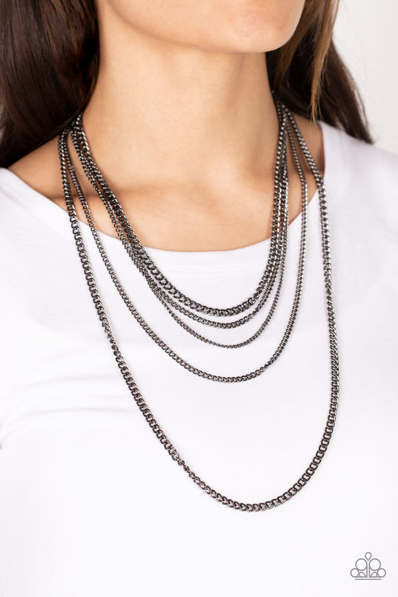 Top of the Food Chain - Black Necklace - Paparazzi Accessories