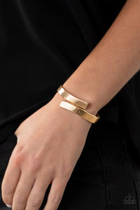 Dare to Flare - Gold Bracelet - Paparazzi Accessories