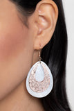 Bountiful Beaches - Rose Gold Earrings - Paparazzi Accessories