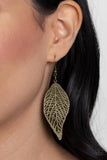 Leafy Luxury - Green Earrings - Paparazzi Accessories