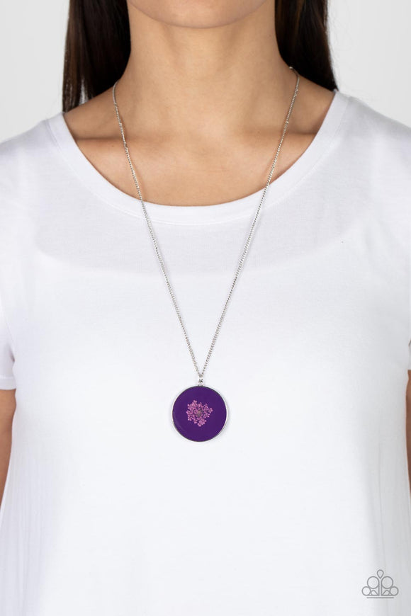 Prairie Picnic - Purple Necklace - Paparazzi Accessories