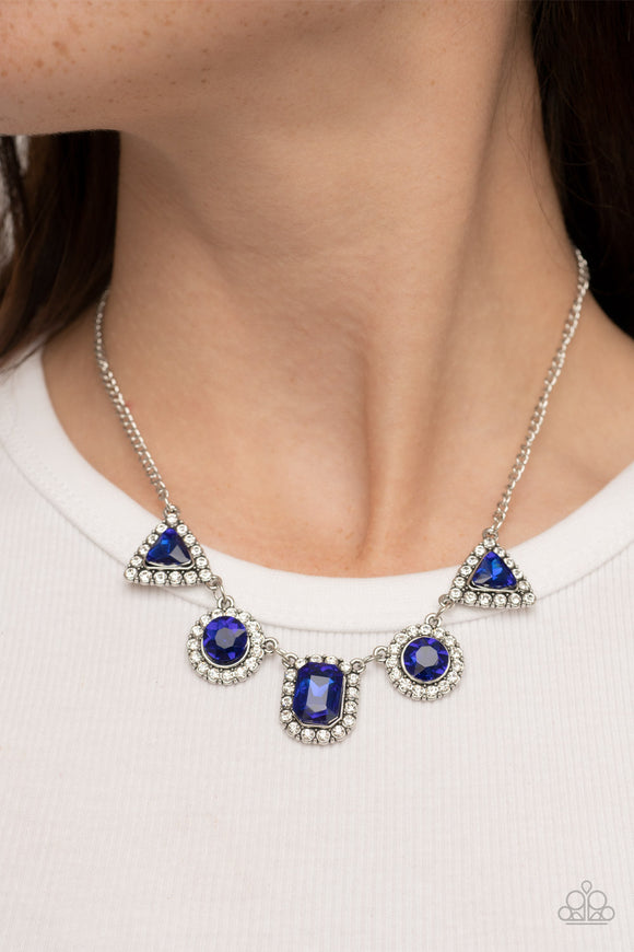 Posh Party Avenue - Blue Necklace - Paparazzi Accessories