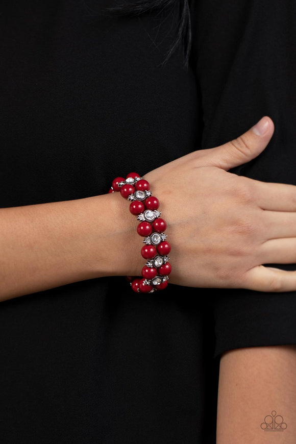 Starlight Reflection - Red Bracelet - Paparazzi Accessories