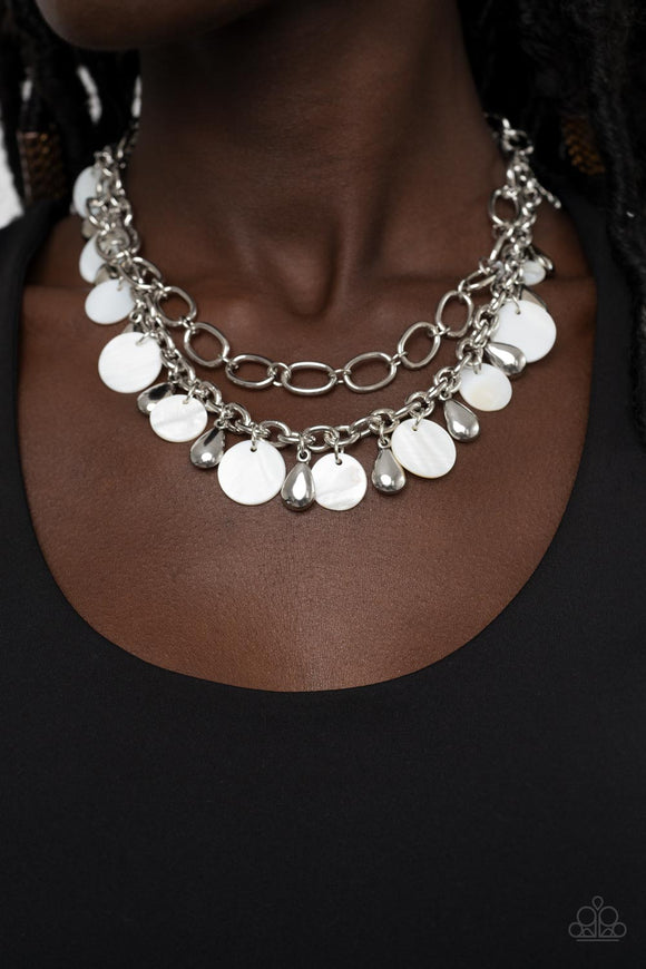 Beachfront Fabulous - White Necklace - Paparazzi Accessories