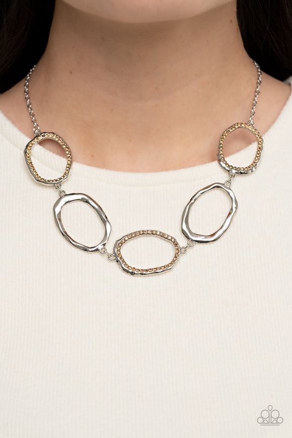 Gritty Go-Getter - Brown Necklace - Paparazzi Accessories