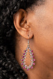 Its About to GLOW Down - Pink Earrings - Paparazzi Accessories