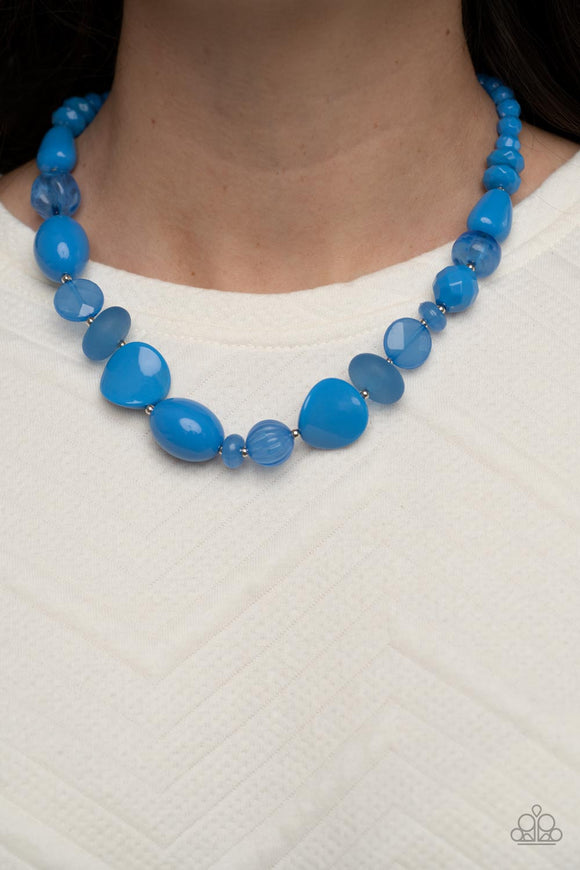 Tropical Tsunami - Blue Necklace - Paparazzi Accessories