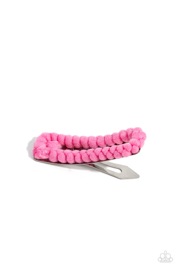 Bubble Gum Bubbly - Pink Hair Clip - Paparazzi Accessories