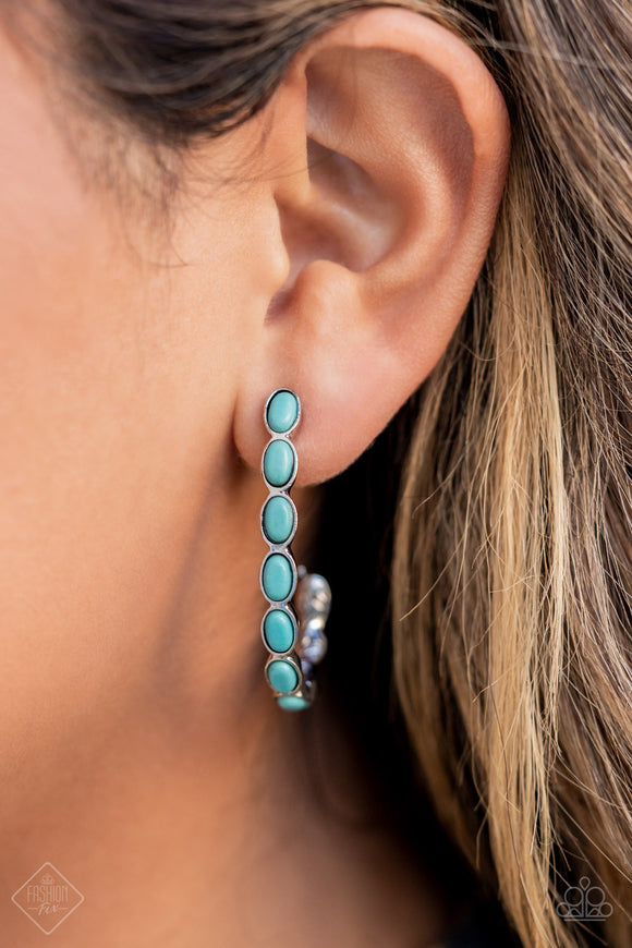 Kick Up a SANDSTORM - Blue Earrings - Paparazzi Accessories
