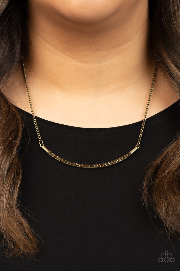 Collar Poppin Sparkle - Brass Necklace - Paparazzi Accessories