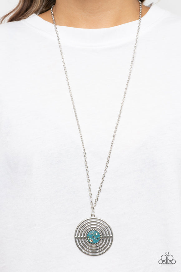 Targeted Tranquility - Blue Necklace - Paparazzi Accessories