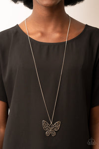 Butterfly Boutique - Silver Necklace - Paparazzi Accessories
