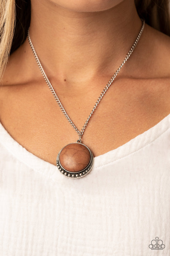 Mojave Moon - Brown Necklace - Paparazzi Accessories