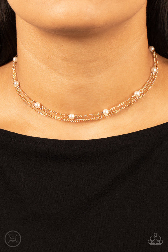 Daintily Dapper - Gold Necklace - Paparazzi Accessories