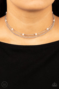Daintily Dapper - White Necklace - Paparazzi Accessories