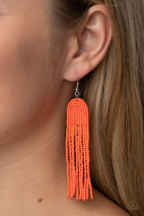 Right as RAINBOW - Orange Earrings - Paparazzi Accessories