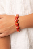 SHARK Out of Water - Red Bracelet - Paparazzi Accessories