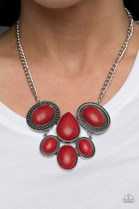 All-Natural Nostalgia - Red Necklace - Paparazzi Accessories