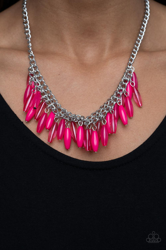 Beach House Hustle - Pink Necklace - Paparazzi Accessories