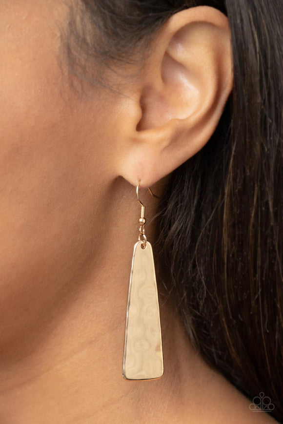 Detailed Definition - Gold Earrings - Paparazzi Accessories
