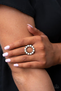 Stone Circles - White Ring - Paparazzi Accessories