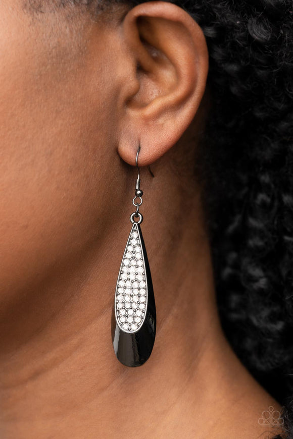Prismatically Persuasive - Black Earrings - Paparazzi Accessories